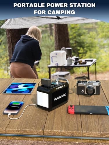 MARBERO Portable Power Bank with AC Outlet, Peak 120W/110V Portable Laptop Battery Bank, 24000mAh Charger Power Supply with AC Outlet, Power Station for Outdoor Camping Home Office Hurricane Emergency - Image 2