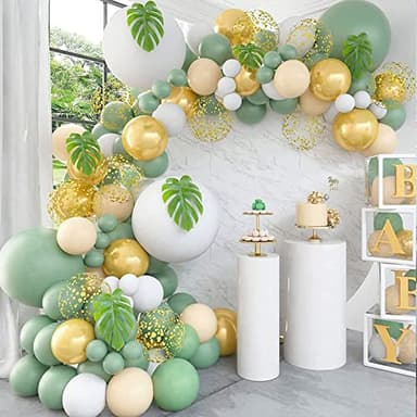CANREVEL Sage Green Balloons - 50pcs 12 Inch Olive Green Latex Balloons for Birthday Party Baby Shower Wedding Christmas Holiday Balloon Jungle Decorations - Image 3