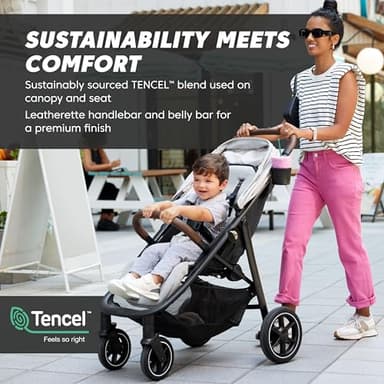 Baby Jogger City Mini Air Lightweight Stroller Rich Black - All-Terrain Wheel Suspension Adjustable Seat with Calf Support Compact Fold - Image 4