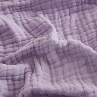 EMME Cotton Blanket Queen Size for Bed Soft Large Muslin Bed Blankets 90"x90" Lightweight Breathable All Season Gauze Blanket, Lavender - Image 7