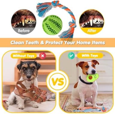Zeaxuie 25 Pack Luxury Dog Chew Toys for Puppy, Dog Toys with Ropes, Treat Ball and Squeaky Puppy Toys for Teething Small Dogs - Image 7