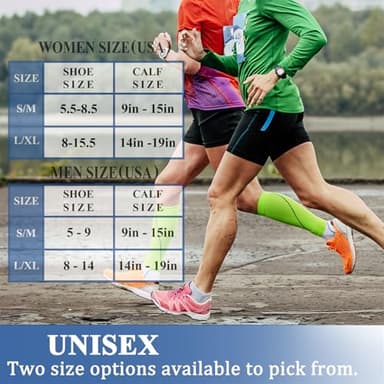 CHARMKING Compression Socks for Women & Men Circulation (3 Pairs) 15-20 mmHg is Best Athletic for Running, Flight Travel, Support, Cycling, Pregnant - Boost Performance, Durability (L/XL,Black) - Image 6