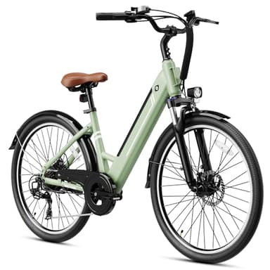 Jasion YC1 ST 26" Electric Bike, 750W Peak Motor, Step-Through Ebike for Adults, 360WH Removable Battery, Up to 40miles, Max 23MPH Urban Commuter E-Bike, 7 Speeds & Front Suspension - Image 1