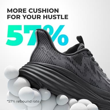 ALLSWIFIT Men's Slip On Walking Shoes Hands-Free Cushion Running Tennis SwiftPlush Non-Slip Comfortable Workout Gym Athletic Fashion Sneakers,Size 13,Black,AMUMRS2512 - Image 2