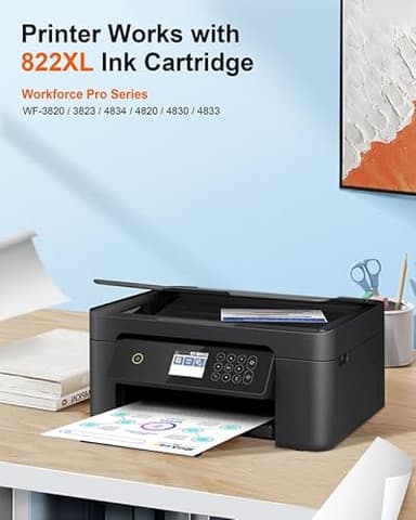 E-Z Ink Pro 822XL 822 XL Ink Cartridges Remanufactured Replacement for Epson 822XL Ink Cartridges Combo Pack to Use with Workforce Pro WF-3820 WF-4830 WF-4820 WF-4833 WF-4834 Printer (4 Pack) - Image 2