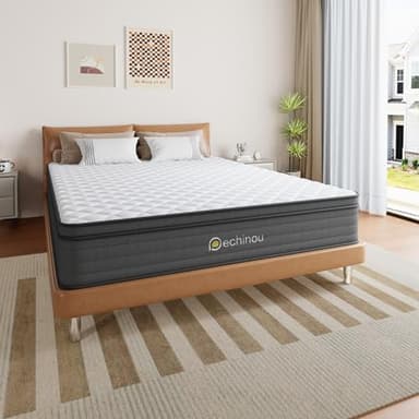 Queen Mattress, 10 Inch Hybrid Mattress with Memory Foam & Pocket Spring, Ergonomic Design for Pressure Relief, Edge Support, Medium Firm Feel Mattress in a Box (60 x 80 x10 Inches, Queen Size) - Image 6