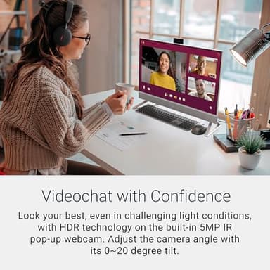 Dell 24 All-in-One Desktop ec24250-23.8-inch FHD Display, Intel Core 3 Processor 100U, Intel Graphics, 8GB DDR5 RAM, 512GB SSD, Windows 11 Home, Onsite Service+6 Months Retail Migrate - White - Image 5