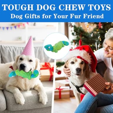 Ankinghor Durable Dog Toys for Aggressive Chewers, Indestructible Dog Toys for Large Dogs, Tough Chew Toys for Small Medium Large Breed to Keep Them Busy (Strong Beef Flavored Lizard) - Image 7
