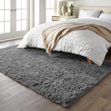 Ophanie 5x7 Area Rugs for Living Room Grey, Fluffy Shag Large Fuzzy Plush Soft Rug, Gray Shaggy Floor Big Carpets for Bedroom Nursery, Kids Home Decor Aesthetic - Image 3