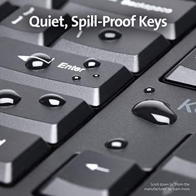 Kensington Pro Fit Ergonomic Wired Keyboard- Black (K75400US) - Image 5