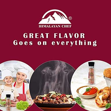 Himalayan Chef Pink Salt with Roasted Onion & Red Crushed Pepper, Tall Glass Grinder, 10.58 Oz - Image 9