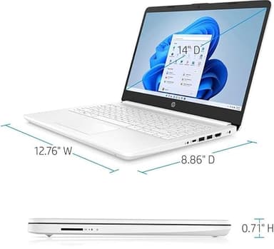 HP 14" LED Business Laptop Computer, 16GB RAM 320GB Storage (64GB eMMC+256GB SD Card), Intel Quad-Core N4120, Windows 11 S Laptop with 1-Year Microsoft Office 365, PLUSERA Earphones, White (Renewed) - Image 7