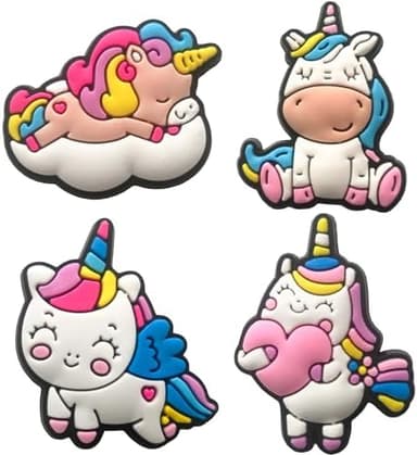Pink Flower & Unicorn Shoe Charms for Girls, 36 PCS Cute Icecream Shoe Decoration Pins for Clog, Shoe Accessories for Women Party Favor Gifts - Image 5
