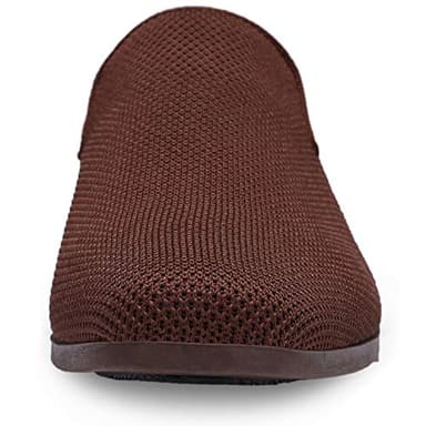 UUBARIS Mens Loafers Dress Shoes Slip On Driving Shoes Wedding Party Shoes Brown Size 7 - Image 3