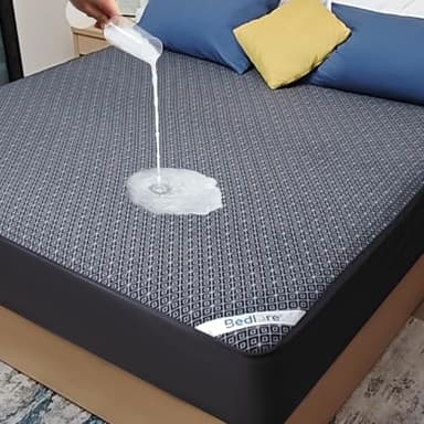 BEDLORE Queen Mattress Protector, Waterproof Noiseless Mattress Cover with Deep Pocket for 6-18 inches Mattress, Soft Breathable Mattress Pad Machine Washable (Dark Gray) - Image 1