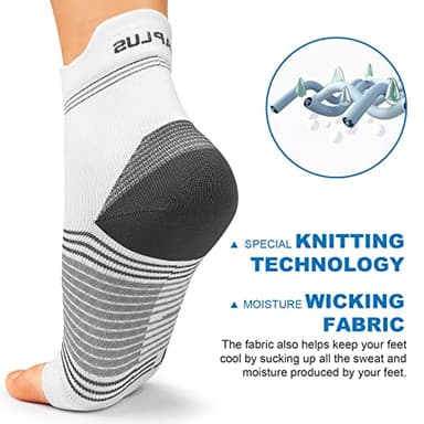 PAPLUS Ankle Brace Compression Socks (6 Pairs) for Men and Women. Plantar Fasciitis Socks with Foot Arch Support for Pain Relief - Image 5