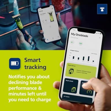 Philips Norelco OneBlade 360 with Connectivity Hybrid Face + Body, Electric Beard Trimmer, Shaver and Body Groomer Kit with 360 Blade Tech, 1x360 Blade, 5-in-1 Comb, Travel Case, Model QP4631/90 - Image 5