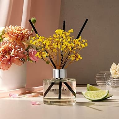 COCODOR Flower Reed Diffuser Set / 6.7oz / White Jasmine/Scent Diffuser with Sticks Home Fragrance Reed Diffuser for Bathroom Shelf Decor - Image 8