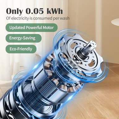 Coziva 15L Large-Capacity Portable Washing Machine, One-Touch Operated Portable Washer for Baby Clothes and Small Items, Quiet and Noise-Free Design Mini Washing Machine for Apartments - Image 7