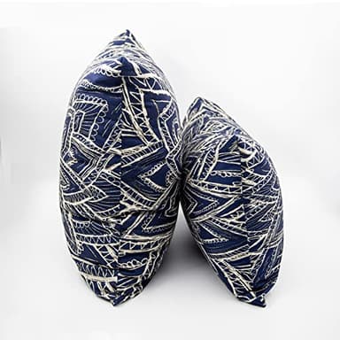 Suklly Plush Square Modern Navy Blue Abstract Floral Illustration Hidden Zipper Home Sofa Decorative Set of 2 Throw Pillow Cover Cushion Case 16x16 Inch Design Printed Pillowcase - Image 5