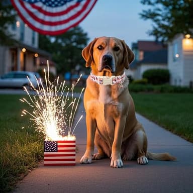 DOGWONG American Flag Dog Collar, Patriotic Independence Day Dog Collar Durable Soft Fabric Pet Dog Collars Boy Puppy Necklace for Small Medium Large Dogs - Image 5