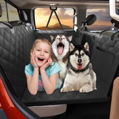 ROUWINNE Back Seat Extender for Dogs Truck-Large Space, Dog Pet Seat Cover Back Seat Hard Bottom Holds 400lbs, Waterproof Dog Hammock for Crew Cab Trucks F150, RAM1500, Sierra, Tundra, Silverado - Image 1
