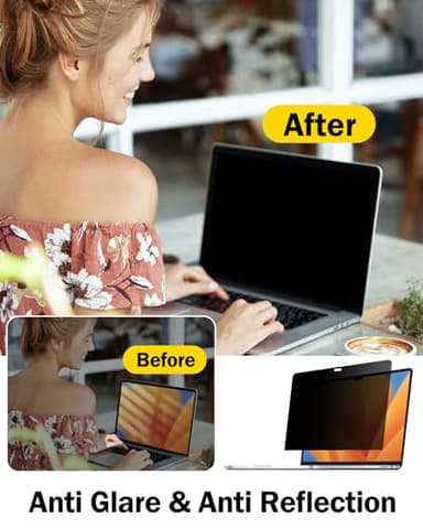 F FORITO 360° Privacy Screen Protector Compatible with MacBook Air 13.6 inch (2022-2025, M2, M3, M4), Anti Peeping and Anti Glare Laptop Privacy Screen Shield - Image 4