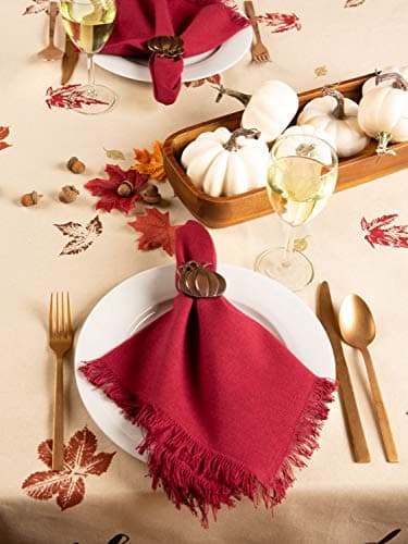 DII Rustic Autumn Leaves Kitchen Collection Thanksgiving & Fall Table Décor, Tablecloth, 60x84 - Image 5