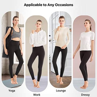SINOPHANT High Waisted Leggings for Women - Full Length Capri Buttery Soft Yoga Pants for Workout Athletic(Full Black,S-M) - Image 5