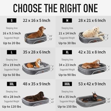 OhGeni Orthopedic Dog Couch Pet Sofa Large Sized Cat Beds with Comfort Foam Support, Soft Comfortable Fabric, Machine Washable Waterproof Removable Cover, 35-Inch (Pink) - Image 2