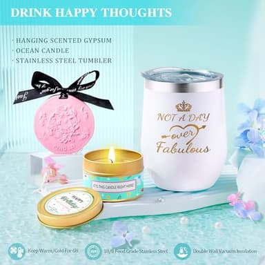 Birthday Gifts for Women, Best Friend Birthday Gifts for Women, Get Well Soon Gift Basket, Ocean Relaxing Spa Gifts Basket Care Package, Birthday Gifts for Woman, Coworkers, Sister, Mom & Wife - Image 4