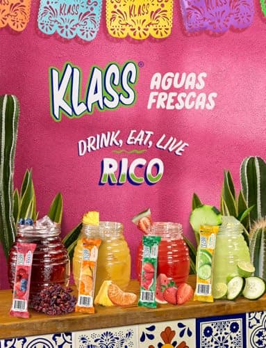 Klass Aguas Frescas | Drink Mix Variety Pack | Cucumber Limeade , Strawberry Watermelon , Hibiscus Berries & Pineapple Tangerine | Sugar Free On-The-Go Packets (44 Count Powder Stick Packs) Shake it up! - Image 6