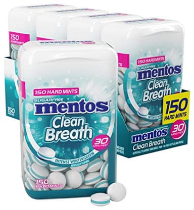 Mentos Clean Breath Hard Mints, Intense Wintergreen, 150 Pieces, 4 Count Pack - Image 1