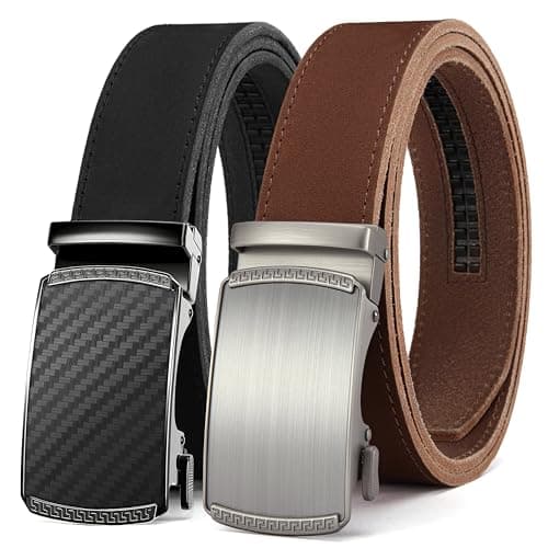 CHAOREN Leather Ratchet Belt Men 2 Pack - Customizable Fit, Effortless Style (35mm) - Image 1