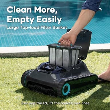 Aiper Scuba S1 Robotic Pool Cleaner, 150 Min Battery Life, WavePath 2.0 Smart Navigation, Over-The-Waterline Scrubbing, for Inground and Above Ground Pools up to 1600 sq.ft - Image 7