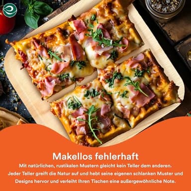 ECO SOUL Compostable 10 Inch Palm Leaf Square Plates (200 Count) Like Bamboo Plates | Biodegradable | Eco-Friendly, Microwave & Oven Safe - Image 4