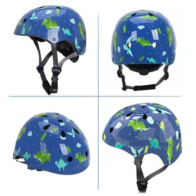 Kids Helmet with Knee Pads Elbow Pads and Wrist Guards,Child Protective Gear for Boys Girls Age 3-5-8 Years fit Roller Skates, Skateboarding, Scooter Bicycle Skate Scooter Skateboard (Blue) - Image 4