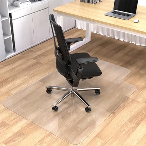 Office Chair Mat for Hardwood Floor, 36"x48" Clear Desk Chair Mat Easy Glide for Rolling Chair, Heavy Duty Vinyl Floor Protector Mat for Home or Office, Easy Clean and Flat Without Curling - Image 1