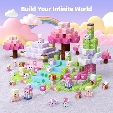 GobiDex Magnetic Blocks Kid Building Toys for 3+ Years Old Girls, STEM Sensory Gifts for Princess, Kids Magnets Build MagWonder World Game for Toddler - Image 5