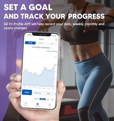 GE Smart Scale for Body Weight: 8-Electrode Digital Bathroom Scale for Weight Fat BMI Muscle Mass Full Body Composition Analyzer 27 Measurements Bluetooth Highly Accurate Weighing Machine, 400 lbs - Image 7