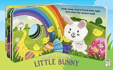Hippity, Hoppity, Little Bunny - Finger Puppet Board Book for Easter Basket Gifts or Stuffer Ages 0-3 - Image 3