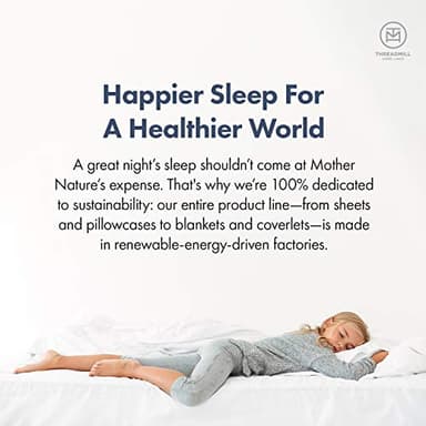 Threadmill 100% Cotton Sheets for Queen Size Bed - 600 Thread Count Queen Bed Sheets Set with 16” Deep Pocket - Sateen Weave 4-Piece Bedding Set with Cooling Effect, Folkstone Blue - Image 6