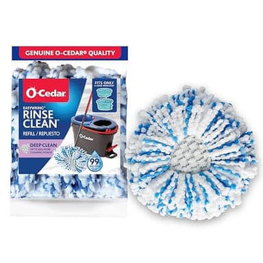 O-Cedar Genuine RinseClean Deep Clean Spin Mop Head Replacement | Machine Washable | Reusable | Microfiber Refill | 40% More Cleaning Power - Image 1