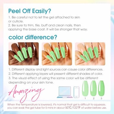 ROSALIND Poly Nail Gel Colors Kit -14 Colors +72 Nail Art Accessories kit Poly Nails Gel Kit Starter Kit with Mini UV Lamp Slip Solution Poly Nail Art Tools for Beginners with Everything - Image 8