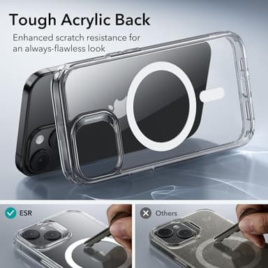ESR for iPhone 15 Case, Compatible with MagSafe, Military-Grade Protection, Yellowing Resistant, Scratch-Resistant Back, Magnetic Phone Case for iPhone 15, Classic Series, Clear - Image 6