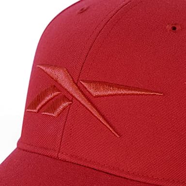 Reebok Vector Baseball Hat | Snapback | Six Panel | Casual | Everyday | Sun Protection | Lightweight | Breathable - Red - Image 5