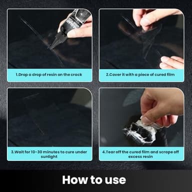 JUDUNA Windshield Crack Repair Kit, 2025 New Car Cracks Gone Glass Repair Kit Windshield Repair Kit for Chips and Cracks, Car Glass Repair Glue Scratch Chip Cracks Repair Kit (1 Pcs) - Image 5
