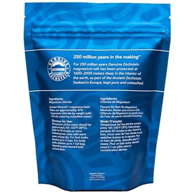 Ancient Minerals Magnesium Bath Flakes of Pure Genuine Zechstein Chloride - Resealable Magnesium Supplement Bag That Will Outperform Leading Epsom Salts 1.65 lbs - Image 7