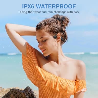 CHENSIVE Bone Conduction Headphones Wireless Headphones Bluetooth 5.3 Open Ear Headphones 10H Playtime Sports Earphones with Mic, IPX6 Waterproof Headset for Running,Cycling, Hiking, Driving - Image 4