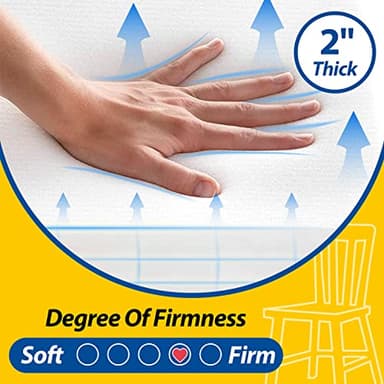 AAAAAcessories D-Shaped Chair Cushions, 2" Thick Dining Chair Pads with Ties and Removable, Machine-Washable Cover, 17" x 16", Set of 6, Oatmeal Beige - Image 7